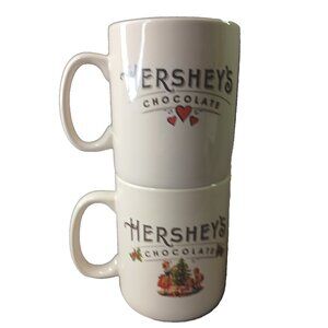 Hershey's Chocolate 24oz XL 2 Oversized Coffee Mug Christmas & Hearts Galerie
